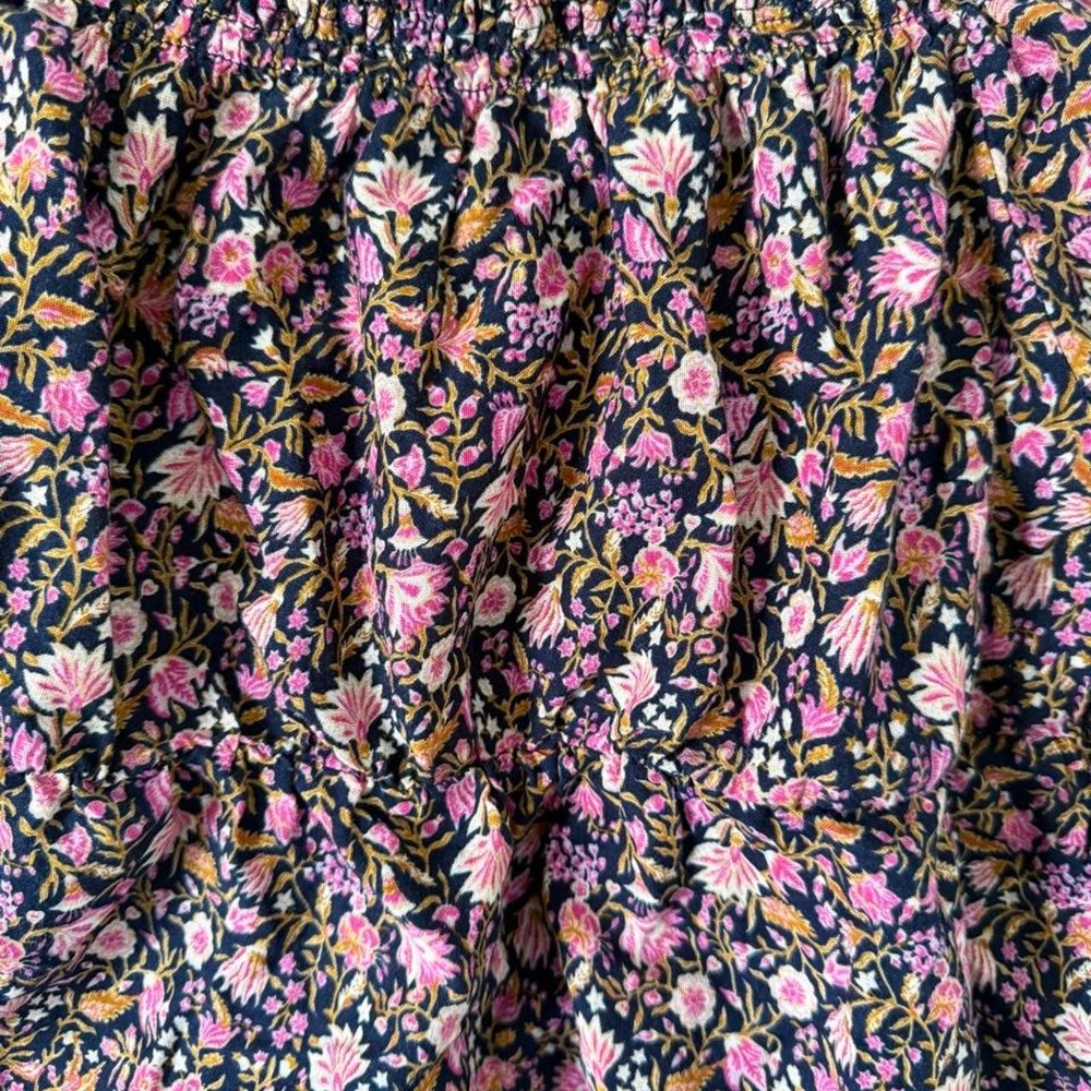 Old Navy Floral Smocked Puff Sleeve Blouse Cottagecore Romantic Boho Top - Picture 4 of 7